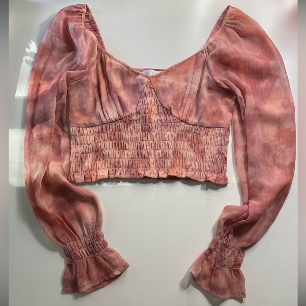 Sheer corset blouse NWOT